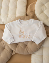 Load image into Gallery viewer, Big Sister Embroidered Sweatshirt - White