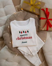 Load image into Gallery viewer, Personalised Merry Christmas Pyjamas - Classic Lights