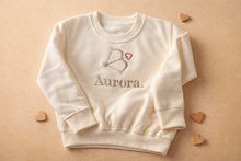 Load image into Gallery viewer, Personalised Embroidered Valentines Bow & Arrow Sweatshirt