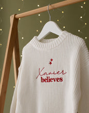 Load image into Gallery viewer, Personalised Knitted Christmas Jumper - Believes