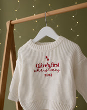 Load image into Gallery viewer, Personalised Knitted My First Christmas Jumper