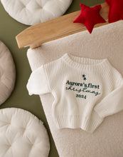 Load image into Gallery viewer, Personalised Knitted My First Christmas Jumper