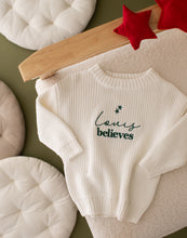 Load image into Gallery viewer, Personalised Knitted Christmas Jumper - Believes