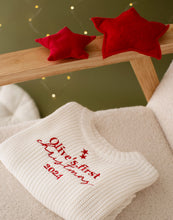 Load image into Gallery viewer, Personalised Knitted My First Christmas Jumper