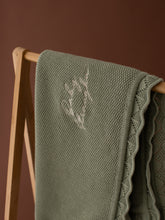 Load image into Gallery viewer, Personalised Classic Knitted Blanket- Sage