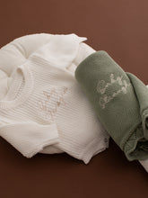 Load image into Gallery viewer, Personalised Classic Knitted Blanket- Sage