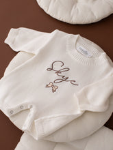 Load image into Gallery viewer, Personalised Baby Knitted Romper
