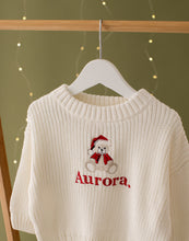 Load image into Gallery viewer, Personalised Knitted Christmas Jumper -Teddy