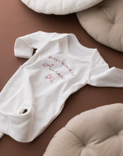 Load image into Gallery viewer, Personalised Hello World Baby Grow - Bow