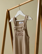 Load image into Gallery viewer, Personalised Birthday Overalls - Beige