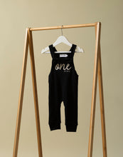Load image into Gallery viewer, Personalised Birthday Overalls - Black