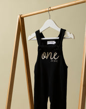 Load image into Gallery viewer, Personalised Birthday Overalls - Black