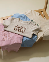 Load image into Gallery viewer, Personalised Embroidered Name is Age Birthday T-shirt