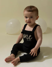 Load image into Gallery viewer, Personalised Birthday Overalls - Black