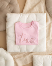 Load image into Gallery viewer, Personalised Embroidered Two Cute T-shirt