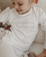 Load image into Gallery viewer, Personalised Name Believes Christmas Pyjamas