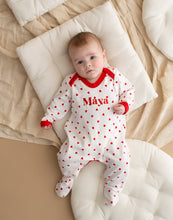 Load image into Gallery viewer, Personalised Embroidered Love Valentine's Day Baby Grow