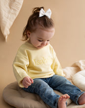 Load image into Gallery viewer, Personalised Name Embroidered Lemon Sweatshirt