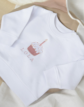 Load image into Gallery viewer, Personalised Cupcake Birthday Sweatshirt