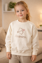 Load image into Gallery viewer, Personalised Embroidered Valentines Bow &amp; Arrow Sweatshirt
