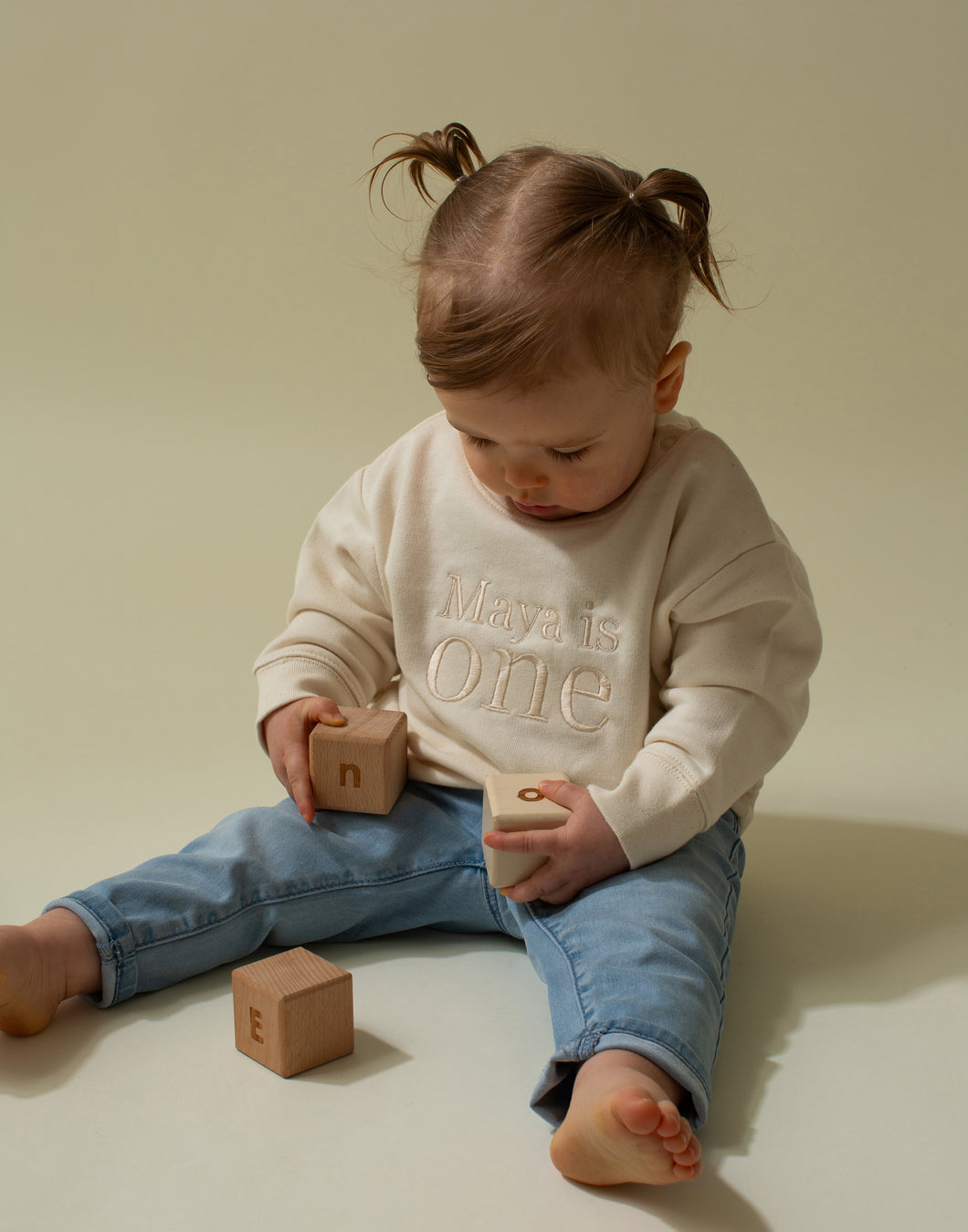 Personalised Embroidered Name is Birthday Sweatshirt