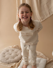 Load image into Gallery viewer, Personalised Big Sibling Embroidered Tracksuit - Natural
