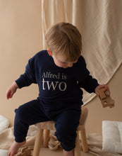 Load image into Gallery viewer, Personalised Embroidered Birthday Age Tracksuit - Navy
