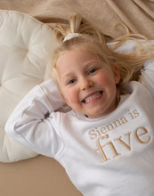 Load image into Gallery viewer, Personalised Embroidered Name is Birthday Sweatshirt
