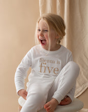 Load image into Gallery viewer, Personalised Embroidered White Birthday Pyjamas
