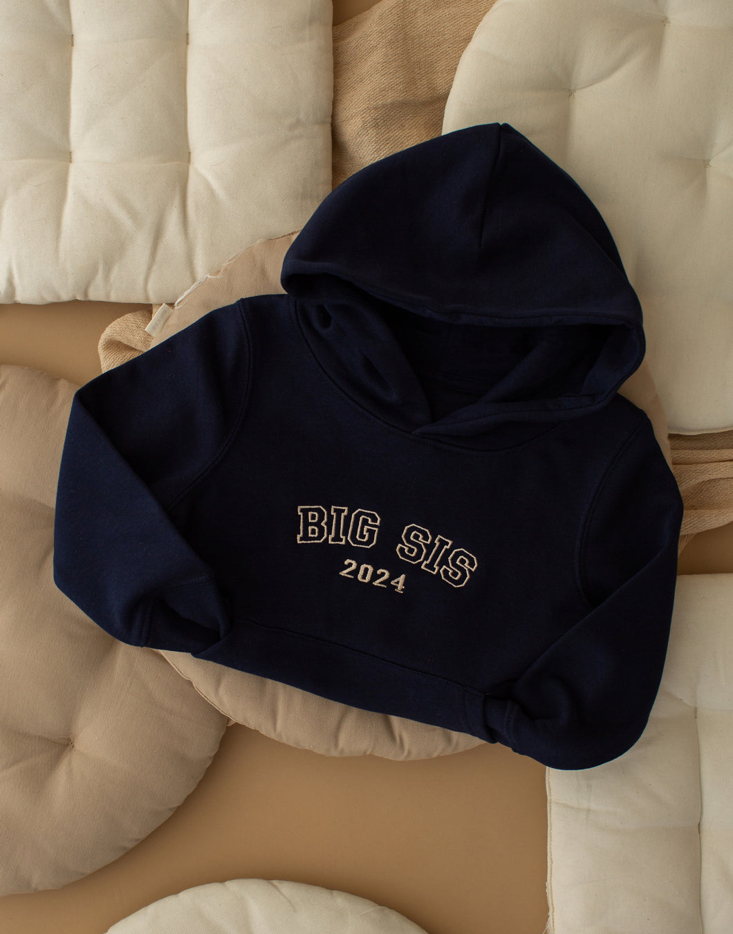 Big Sis Embroidered Hoodie - Navy