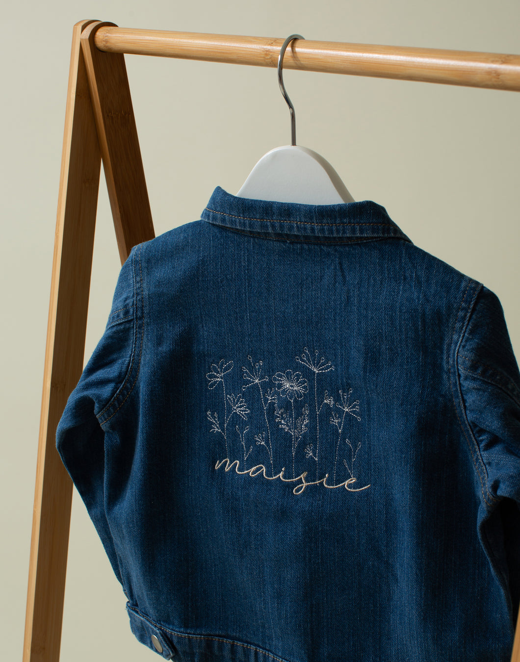 Personalised Denim Jacket - Flowers