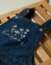 Load image into Gallery viewer, Personalised Denim Dungarees - Flowers
