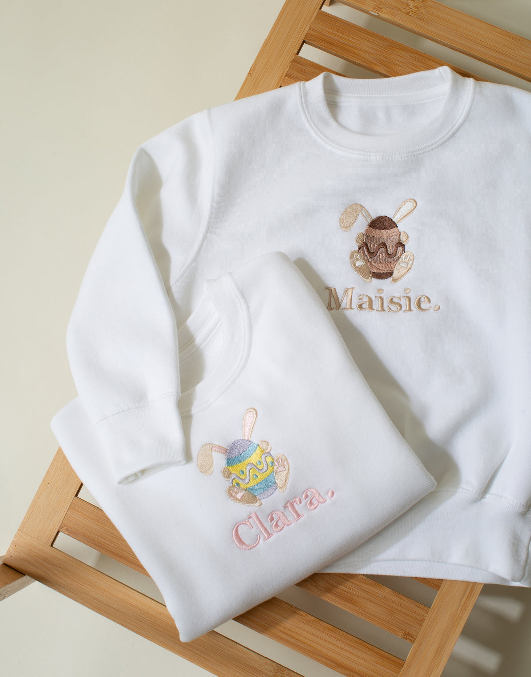 Personalised Bunny & Egg Embroidered Top