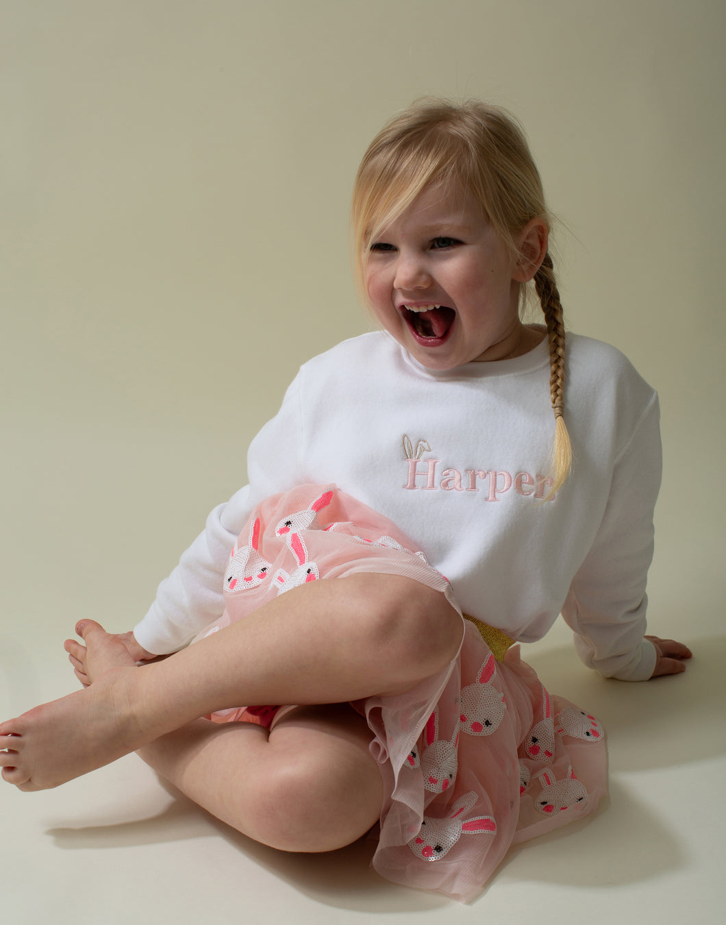 Personalised Bunny Name Embroidered Top