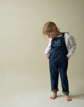 Load image into Gallery viewer, Personalised Denim Dungarees - Flowers
