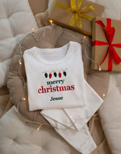 Load image into Gallery viewer, Personalised Merry Christmas Pyjamas - Classic Lights
