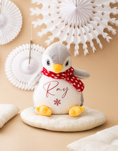 Load image into Gallery viewer, Personalised Christmas Penguin Teddy
