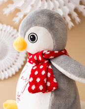 Load image into Gallery viewer, Personalised Christmas Penguin Teddy
