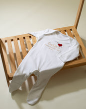 Load image into Gallery viewer, Embroidered First Valentine&#39;s Day Baby Grow
