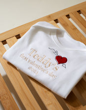 Load image into Gallery viewer, Embroidered First Valentine&#39;s Day Baby Grow
