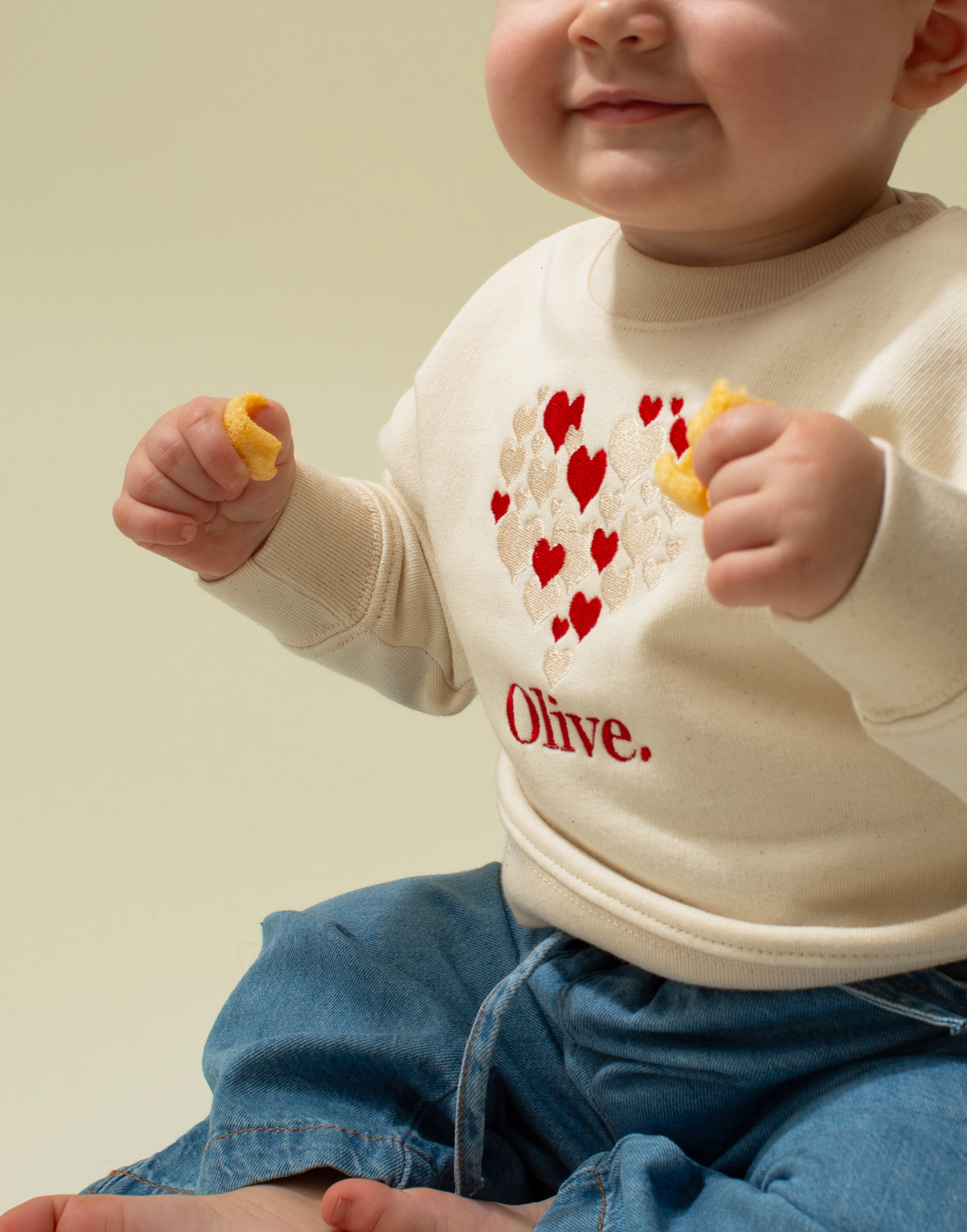 Embroidered Love Hearts Sweatshirt