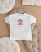 Load image into Gallery viewer, Personalised Glitter Age Birthday Top

