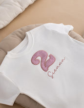 Load image into Gallery viewer, Personalised Glitter Age Birthday Top
