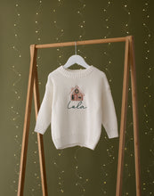Load image into Gallery viewer, Personalised Knitted Christmas Jumper - Gingerbread House
