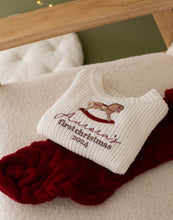 Load image into Gallery viewer, Personalised Knitted My First Christmas Jumper - Rocking Horse
