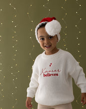 Load image into Gallery viewer, Personalised Knitted Christmas Jumper - Believes

