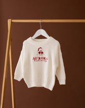 Load image into Gallery viewer, Personalised Knitted Christmas Jumper - Believes Teddy
