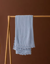 Load image into Gallery viewer, Personalised Classic Knitted Blanket-  Pale Blue
