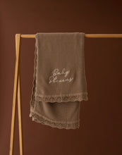 Load image into Gallery viewer, Personalised Classic Knitted Blanket-  Brown
