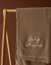 Load image into Gallery viewer, Personalised Classic Knitted Blanket-  Brown

